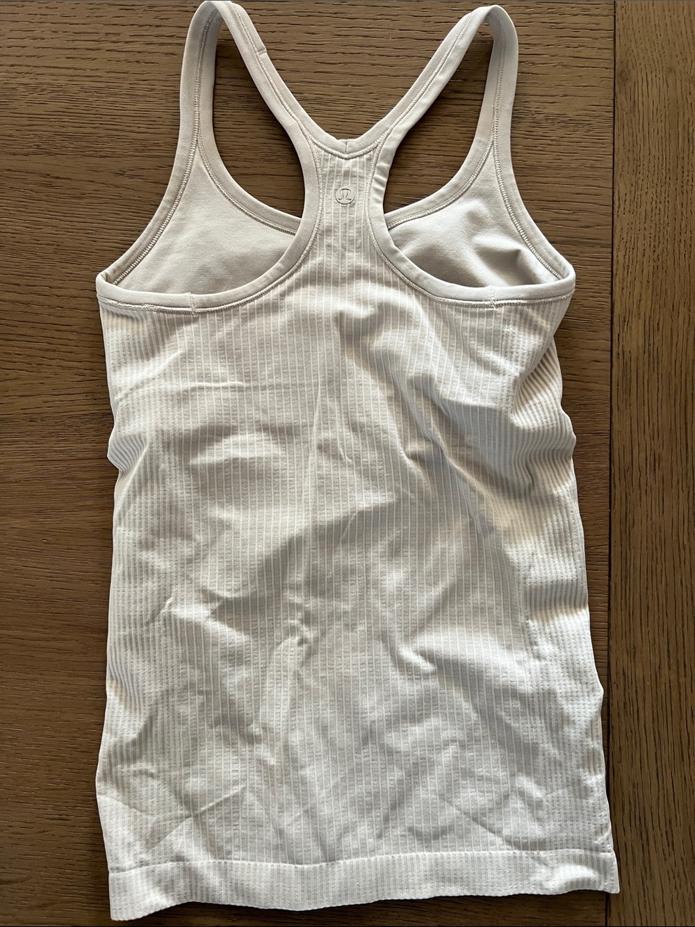 lululemon beige Ebb to Street Racerback Tan